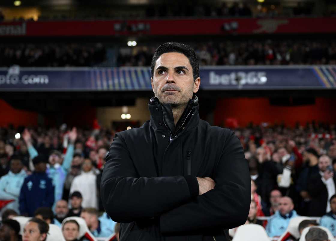 Mikel Arteta, Manager of Arsenal, looks on prior to the UEFA Champions League 2024/25 Quarter Final First Leg match between Arsenal FC and Real Madrid C.F. at Emirates Stadium on April 08, 2025 in London, England Mikel Arteta, Manager of Arsenal, looks on prior to the UEFA Champions League 2024/25 Quarter Final First Leg match between Arsenal FC and Real Madrid C.F. at Emirates Stadium on April 08, 2025 in London, England