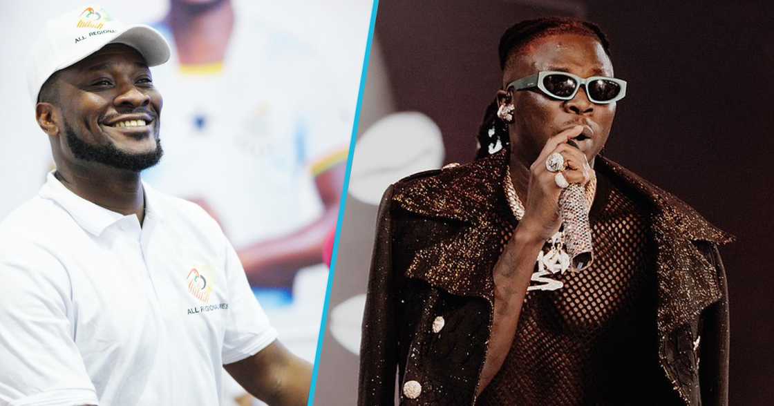 Asamoah Gyan stunned by Stonebwoy's performance at the Ghana Music Awards Asamoah Gyan stunned by Stonebwoy's performance at the Ghana Music Awards