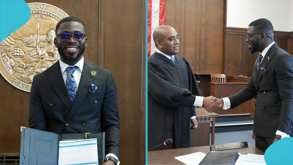 Dennis Appiah Larbi, California Bar, Ghana Bar, New Patriotic Party, law student challenges, achievements in law, social media reactions, inspiring journeys, LLM in the US, University of Cape Coast.