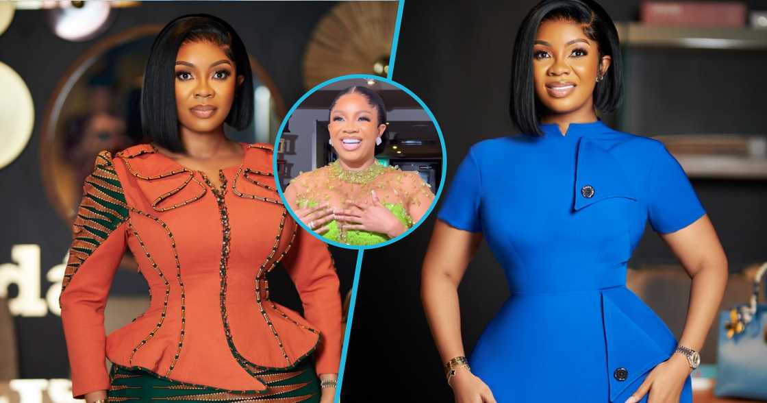 GhOne TV host Serwaa Amihere slays in beautiful dresses. GhOne TV host Serwaa Amihere slays in beautiful dresses.