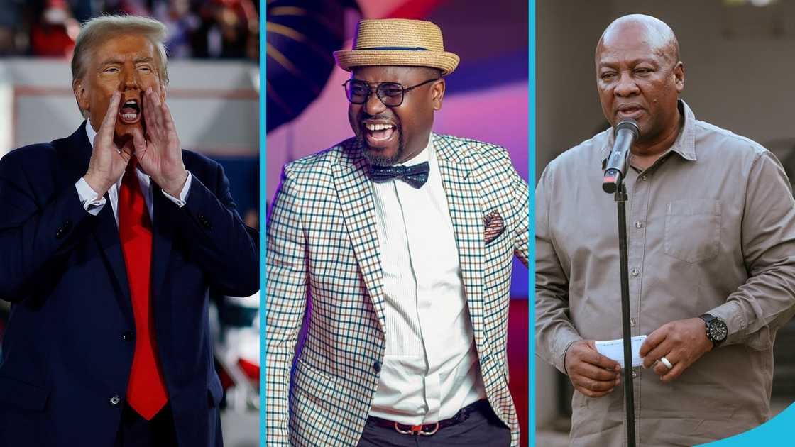 Donald Trump, Abeiku Santana, John Dramani Mahama, US election 2024, Ghana election 2024, Kamala Harris loses Donald Trump, Abeiku Santana, John Dramani Mahama, US election 2024, Ghana election 2024, Kamala Harris loses