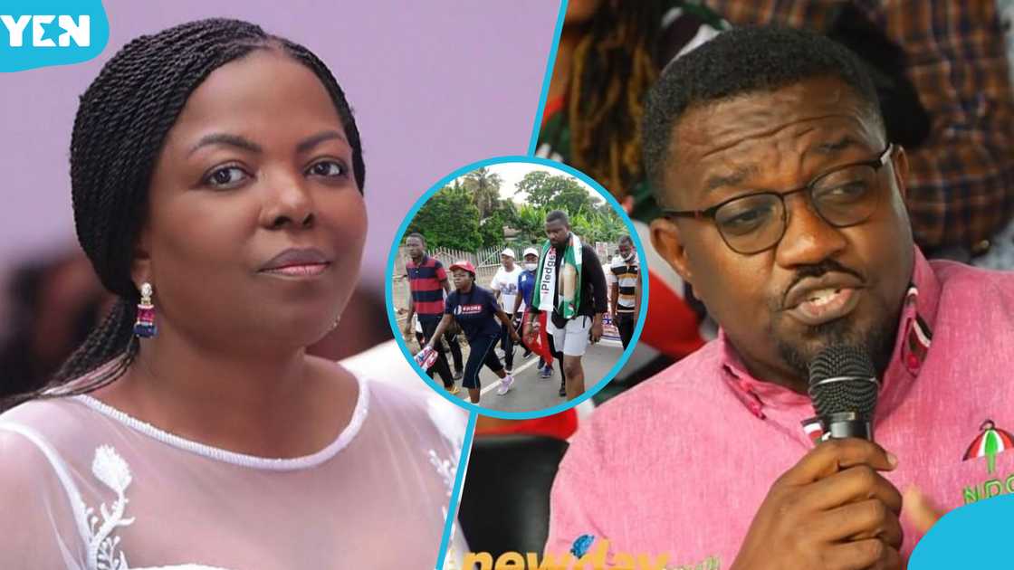 Lydia Alhassan and John Dumelo are battling for the Ayawaso West Wuogon seat