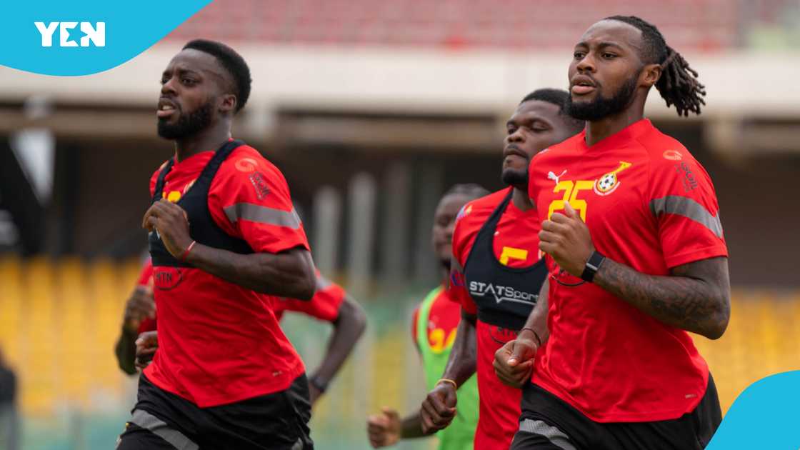 Inaki Williams, Antoine Semenyo, Thomas Partey, Black Stars'final training session, Inaki Williams training, Antoine Semenyo train. Inaki Williams, Antoine Semenyo, Thomas Partey, Black Stars'final training session, Inaki Williams training, Antoine Semenyo train.
