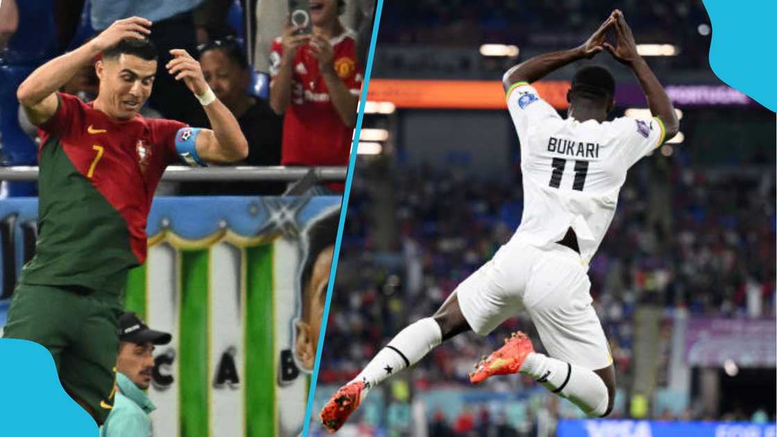 Osman Bukari opens up on iconic Ronaldo celebration. Osman Bukari opens up on iconic Ronaldo celebration.