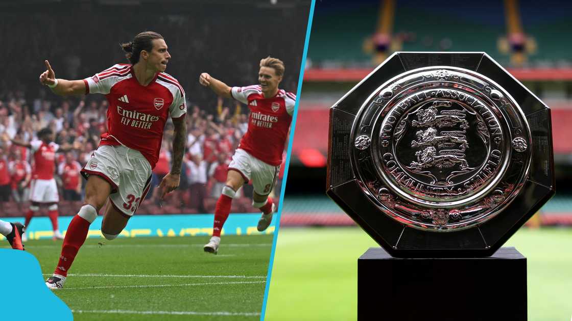 Community Shield, Arsenal, Manchester City, Arsenal 3-0 Manchester City, Arsenal beat Manchester City, Premier League title, Riccardo Calafiori goal, Kai Havertz performance, Martin Ødegaard, Community Shield prize money. Community Shield, Arsenal, Manchester City, Arsenal 3-0 Manchester City, Arsenal beat Manchester City, Premier League title, Riccardo Calafiori goal, Kai Havertz performance, Martin Ødegaard, Community Shield prize money.