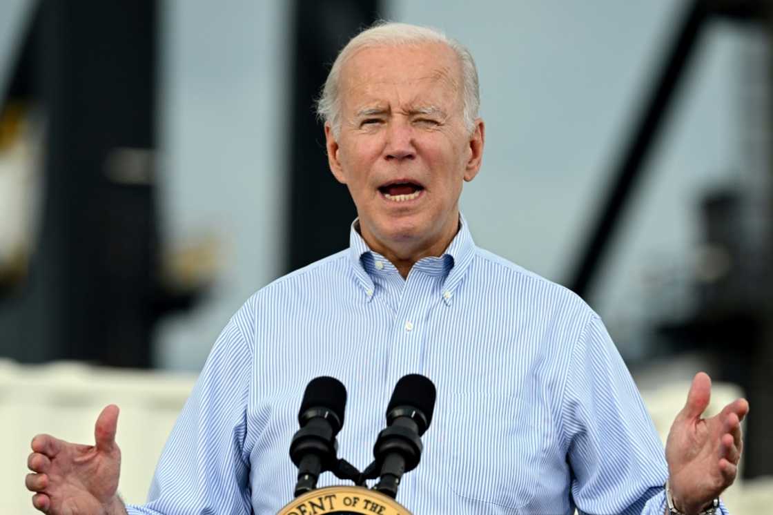 US President Joe Biden delivers remarks in the aftermath of Hurricane Fiona at the Port of Ponce in Ponce, Puerto Rico US President Joe Biden delivers remarks in the aftermath of Hurricane Fiona at the Port of Ponce in Ponce, Puerto Rico