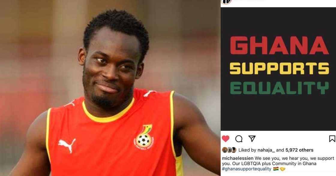 Michael Essien: Ghanaians insults for Black Stars midfielder for supporting gay rights in Ghana