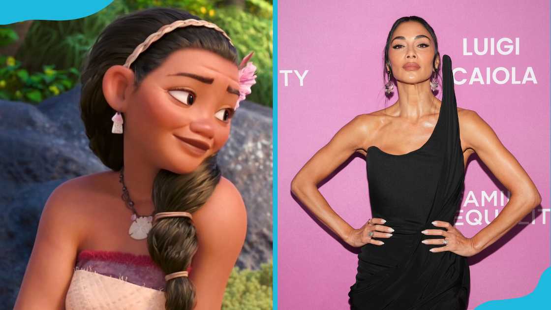 Sina, Moana's mother (L). Actress Nicole Scherzinger (R). Sina, Moana's mother (L). Actress Nicole Scherzinger (R).