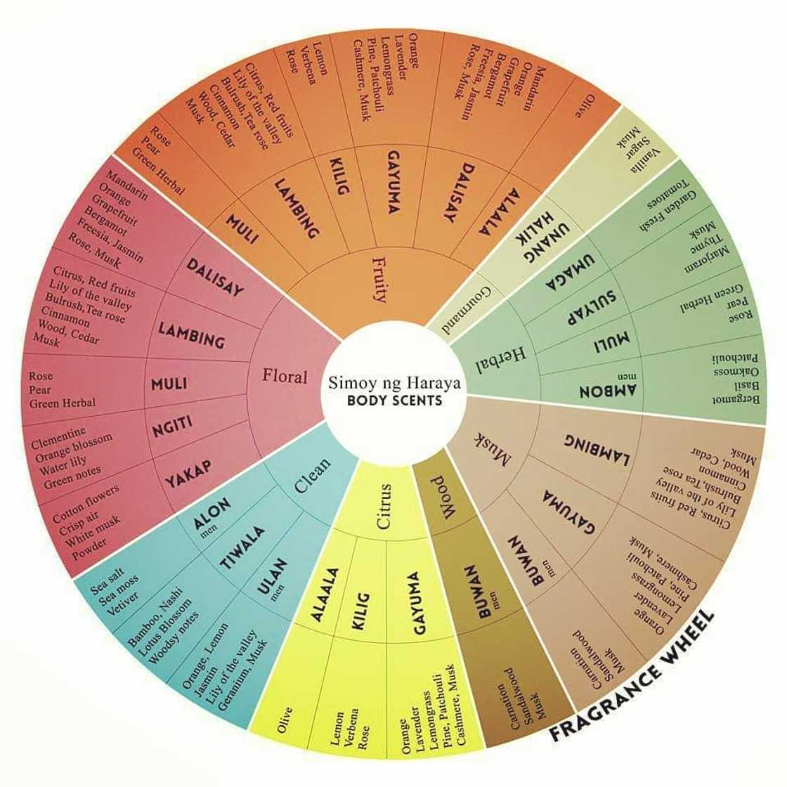 Types of scents Types of scents