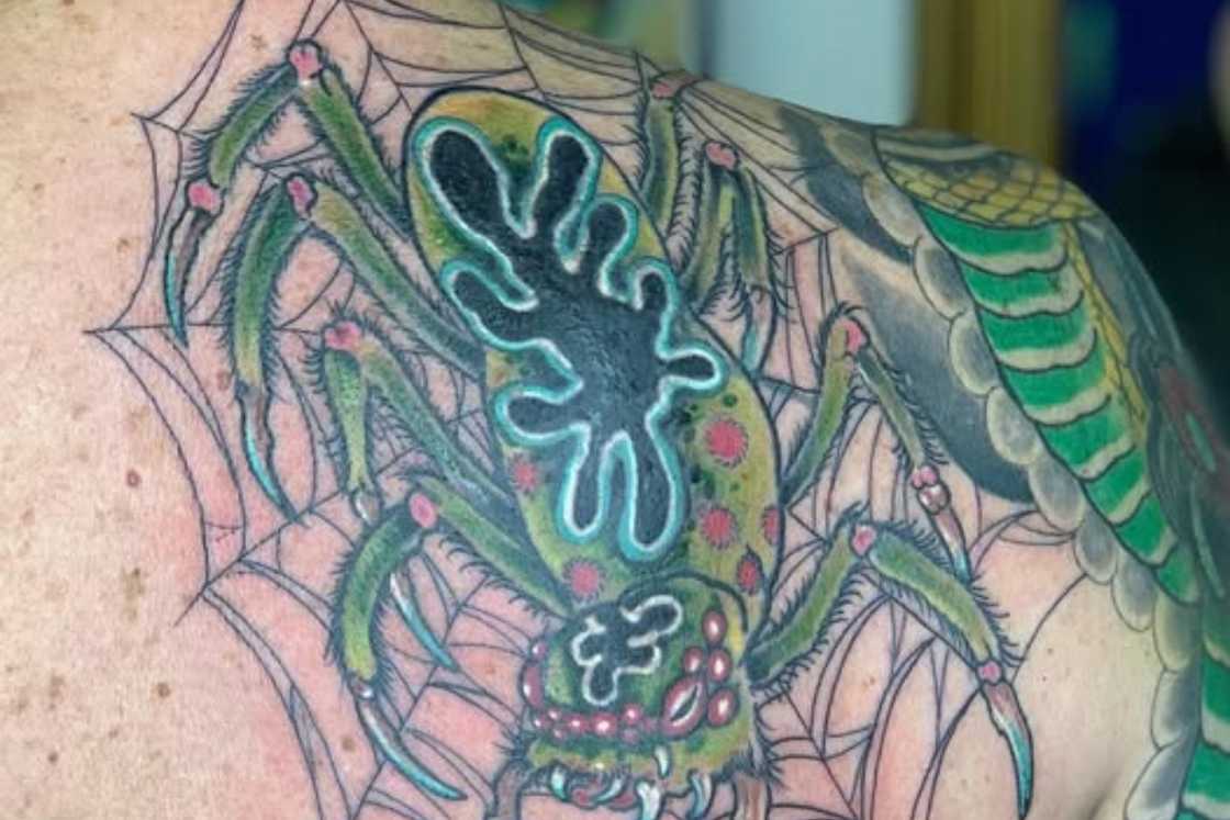Japanese spider cover up tattoo Japanese spider cover up tattoo