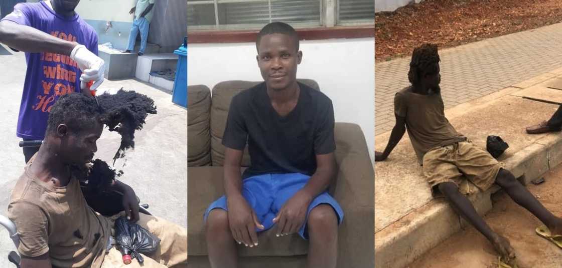 Mentally ill man in Ghana gets help from a passer-by Mentally ill man in Ghana gets help from a passer-by