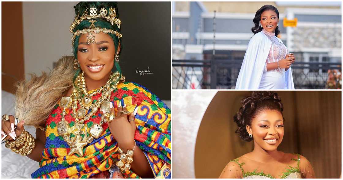 TikTok Star And Ghana's Most Beautiful Queen Portia Wekia Takes Over Instagram With Her Glittering Smock Gown TikTok Star And Ghana's Most Beautiful Queen Portia Wekia Takes Over Instagram With Her Glittering Smock Gown