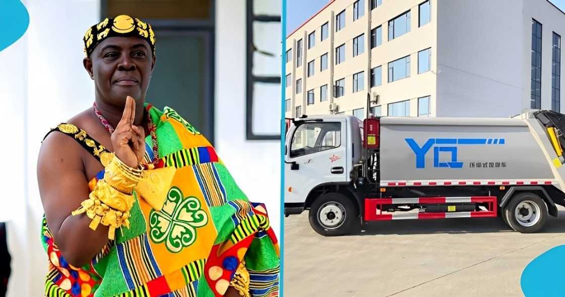 Dormaahene, Osagyefo Oseadeeyo, Dr Agyemang Badu II, birthday party, refuse truck. Dormaahene, Osagyefo Oseadeeyo, Dr Agyemang Badu II, birthday party, refuse truck.