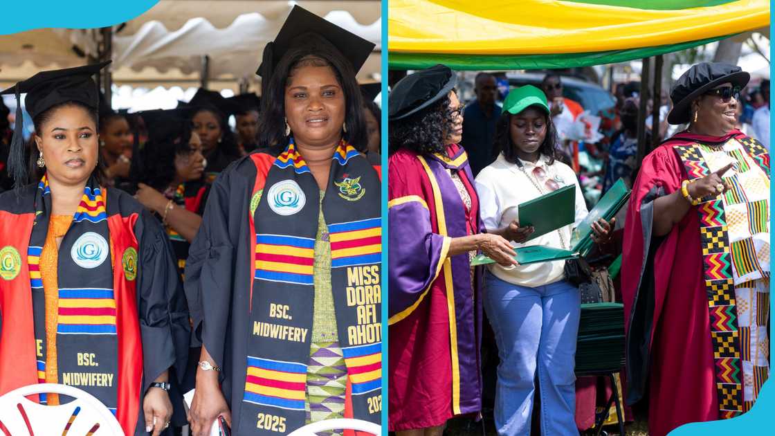 Garden City University College in a tent during graduation day