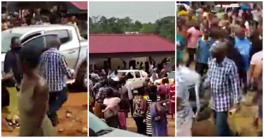 Samuel Atta Akyea Chased Out By Constituents Over Unfulfilled Promises; Video Pops Up Samuel Atta Akyea Chased Out By Constituents Over Unfulfilled Promises; Video Pops Up