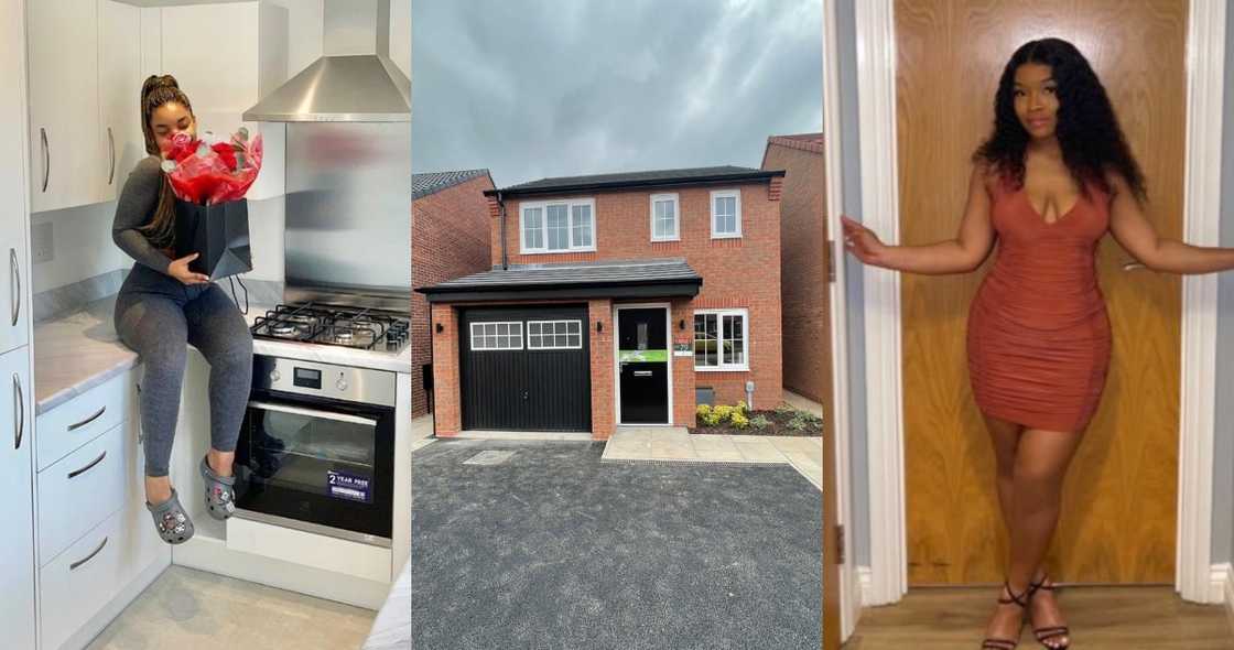 Young lady celebrates acquiring her own house at age 22 Young lady celebrates acquiring her own house at age 22