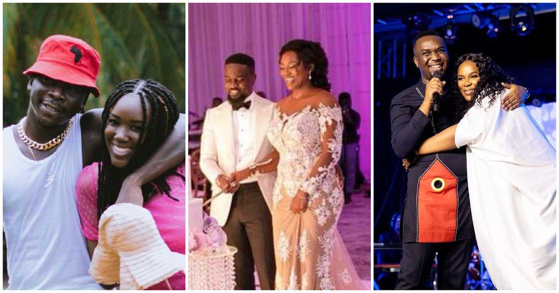 Stonebwoy, Sarkodie, Joe Mettle with their wives Stonebwoy, Sarkodie, Joe Mettle with their wives