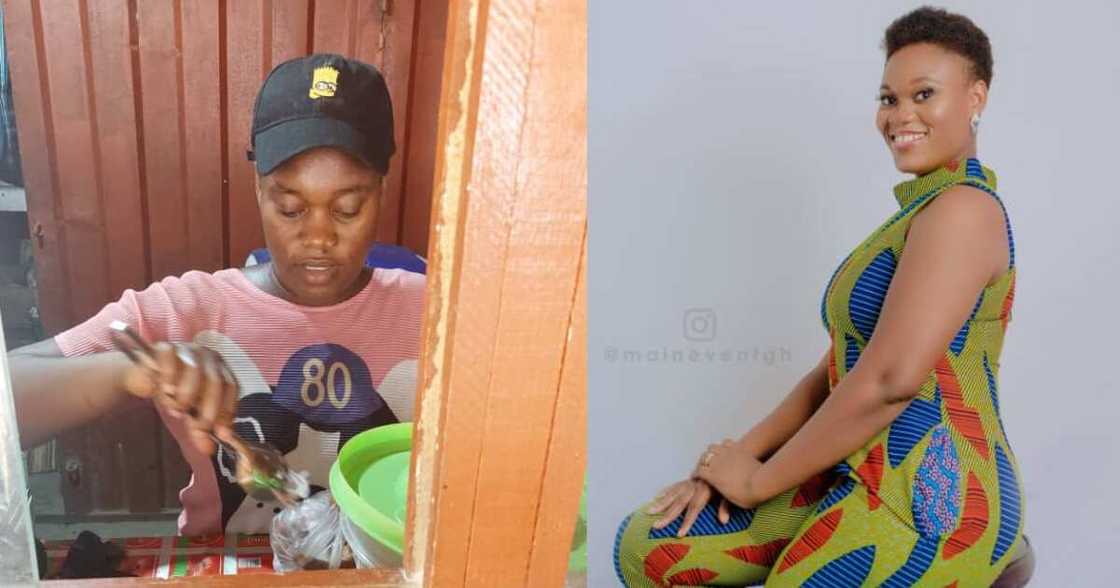 Ghanainan lady graduates from unversity and sells kenkey for a living Ghanainan lady graduates from unversity and sells kenkey for a living