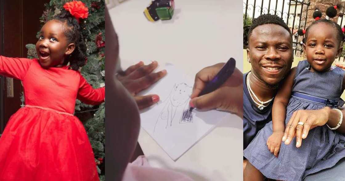 Stonebwoy’s Daughter Jidula Draws herself; Gives Touching Response when Mother Compliments her Stonebwoy’s Daughter Jidula Draws herself; Gives Touching Response when Mother Compliments her