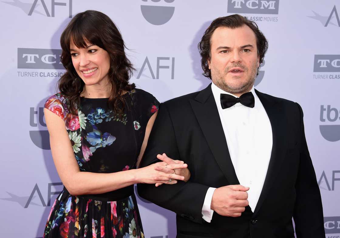 Artist Tanya Haden (L) and actor Jack Black (R) at the Dolby Theatre in Hollywood, California