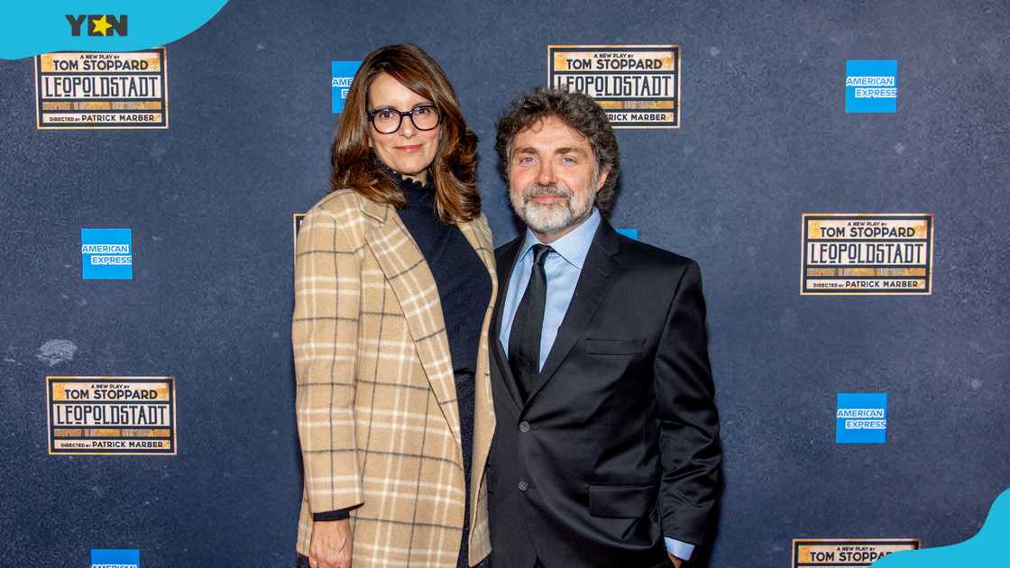 Tina Fey and Jeff Richmond attend the "Leopoldstadt" Broadway opening night at Longacre Theatre. Tina Fey and Jeff Richmond attend the "Leopoldstadt" Broadway opening night at Longacre Theatre.