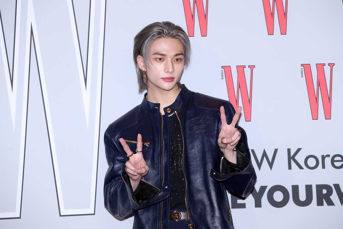 Hyunjin of the boy band Stray Kids is seen at the Four Seasons Hotel Hyunjin of the boy band Stray Kids is seen at the Four Seasons Hotel