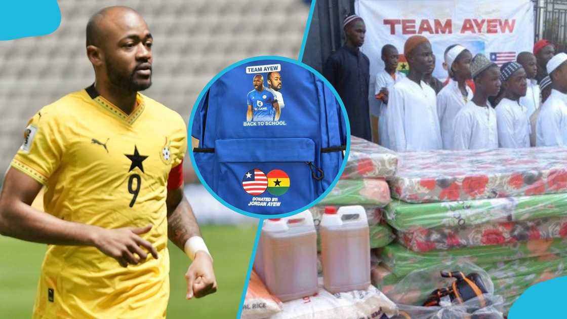 Leicester City forward Jordan Ayew made a huge donation to Muslim orphanages in Liberia. Leicester City forward Jordan Ayew made a huge donation to Muslim orphanages in Liberia.