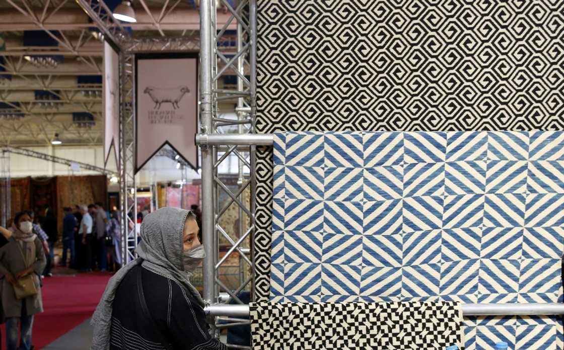 Geometric shapes have started to appear on Iranian carpets as part of a redesign and resizing in response to changing tastes, and fallen exports Geometric shapes have started to appear on Iranian carpets as part of a redesign and resizing in response to changing tastes, and fallen exports
