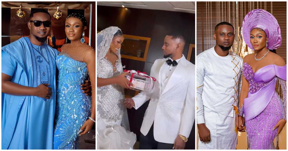 Happy Bride Surprises Groom With iPhone And Box Full Of Money On Wedding Day Happy Bride Surprises Groom With iPhone And Box Full Of Money On Wedding Day