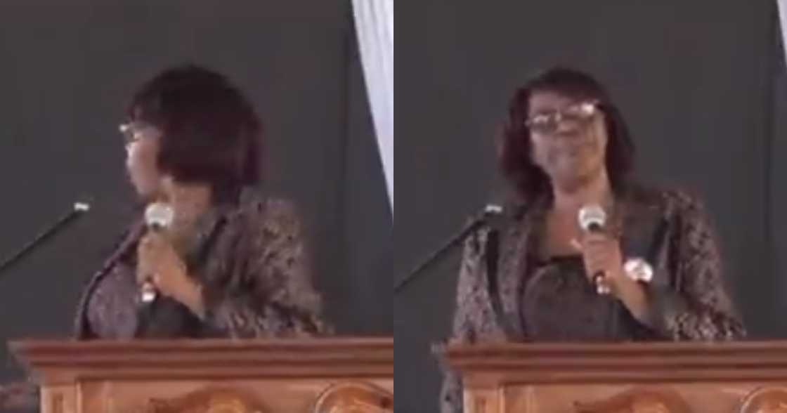 Woman unhappy as chorister interrupts her singing Woman unhappy as chorister interrupts her singing