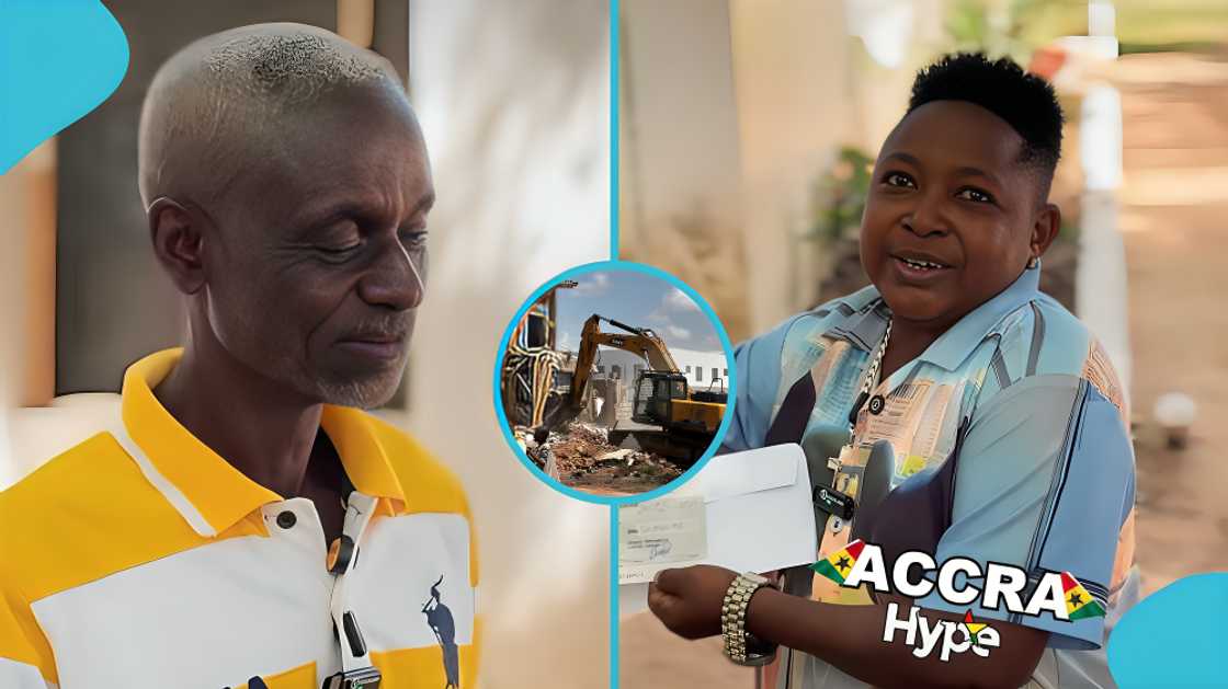 The elderly man in viral demolition video receives another donation of GH¢50,000 from the CEO of Jasmine Rice, Augustine Amoakohene, Augustine Nyarko, Sakumono Ramsar Site demolition exercise