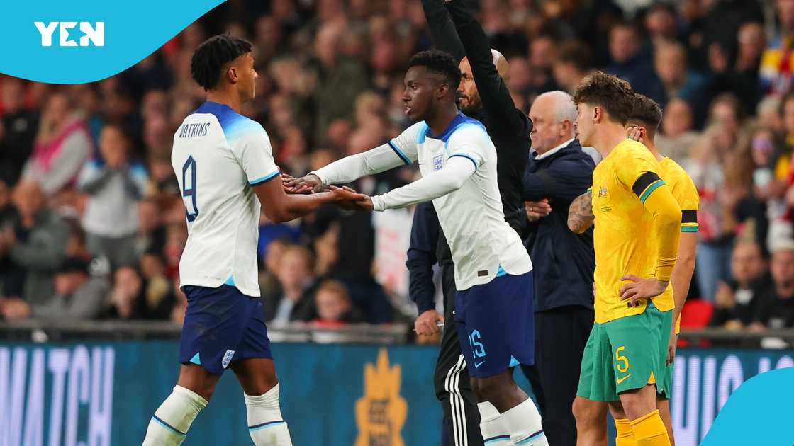 Eddie Nketiah, Ollie Watkins, Black Stars, Ghana, Three Lions, Ghana, England, Australia Eddie Nketiah, Ollie Watkins, Black Stars, Ghana, Three Lions, Ghana, England, Australia