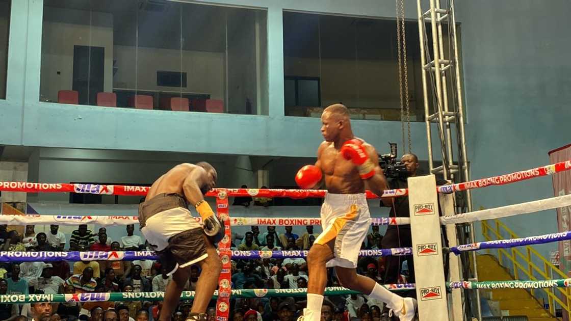 GPBL Welter weight contest over 8 rounds between Fosu Thompson and Korley Collison ended in a win for Fosu Thompson on Jan 13, 2024 at the Bukom Boxing Arena GPBL Welter weight contest over 8 rounds between Fosu Thompson and Korley Collison ended in a win for Fosu Thompson on Jan 13, 2024 at the Bukom Boxing Arena
