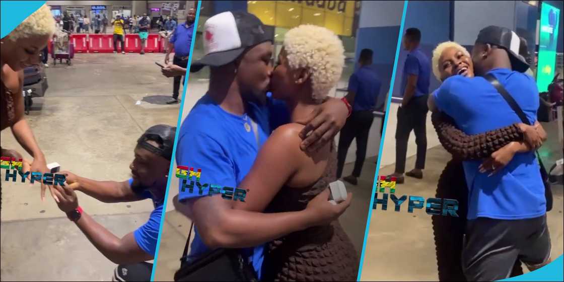 Archipalago proposes to his girlfriend at Kotoka International Airport