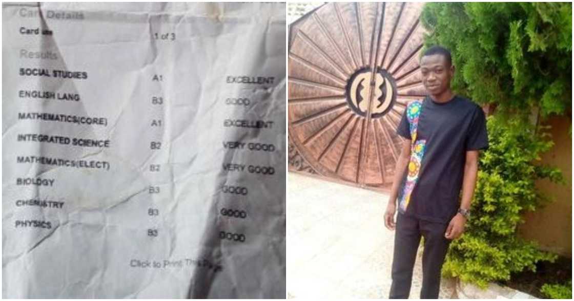 Eugene Ahadzi, the young man who passed WASSCE but can't fund university studies