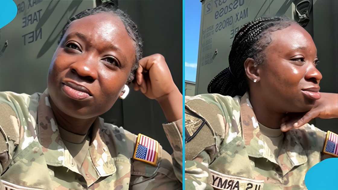 Female US soldier, Ghanaian heritage, craves, local Ghanaian food, banku and okra soup Female US soldier, Ghanaian heritage, craves, local Ghanaian food, banku and okra soup