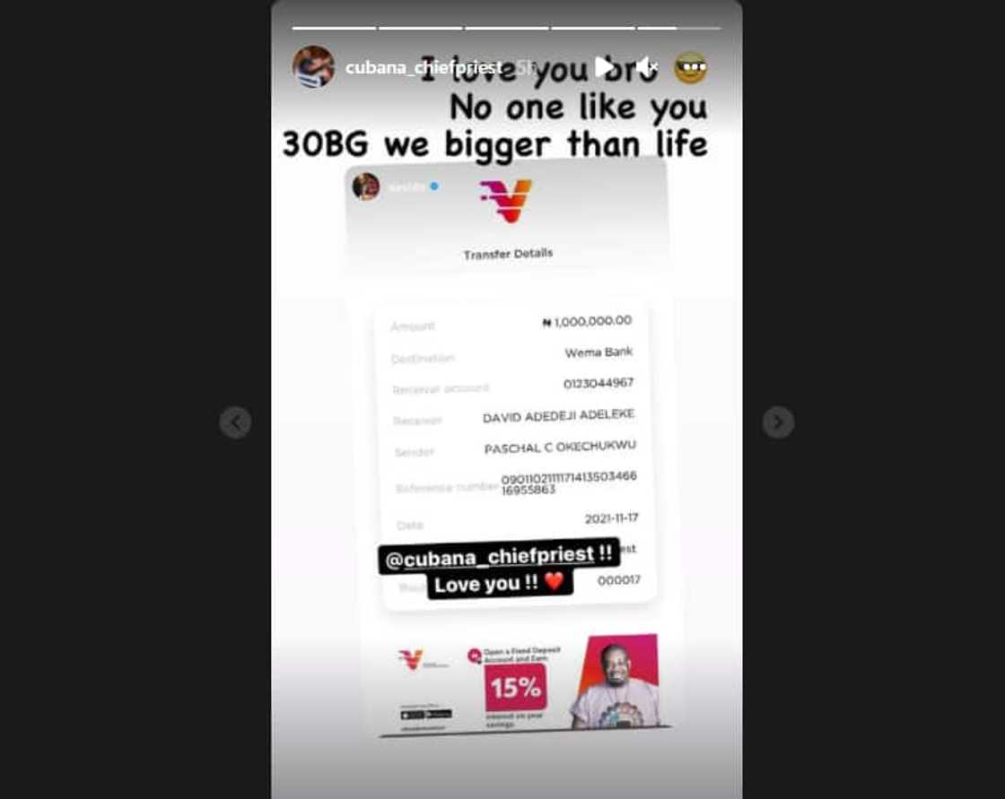 Femi Otedola, Obi Cubana, 28 Other Prominent Nigerians Who Gifted Davido at Least N1 Million for 29th Birthday Femi Otedola, Obi Cubana, 28 Other Prominent Nigerians Who Gifted Davido at Least N1 Million for 29th Birthday