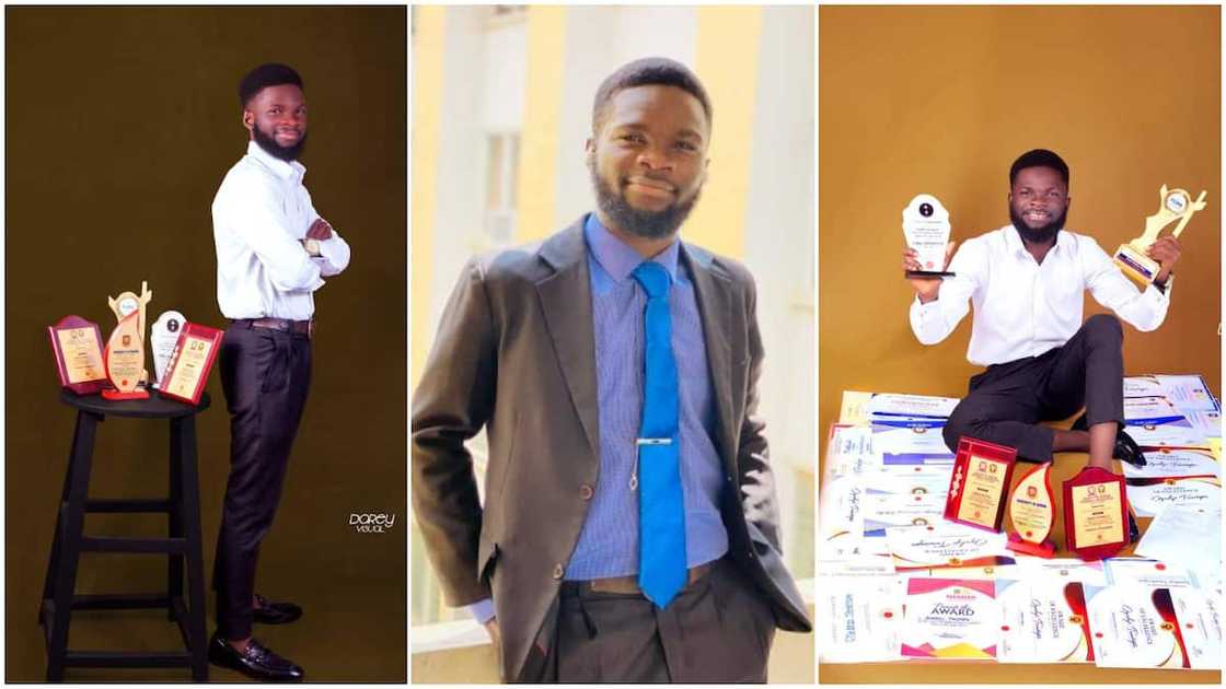 He had a big challenge in 200 level. He had a big challenge in 200 level.