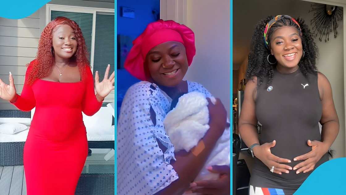 Ghanaian Woman, Welcomes, Baby, Joyful Moment , Childbirth Ghanaian Woman, Welcomes, Baby, Joyful Moment , Childbirth