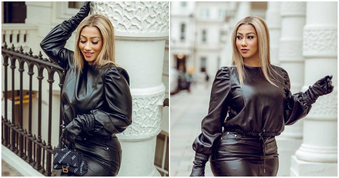 Hajia4Reall slays in all-black leather outfit Hajia4Reall slays in all-black leather outfit
