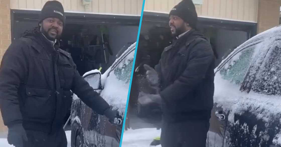 Canada-based man locked out of his car due to frozen door. Canada-based man locked out of his car due to frozen door.