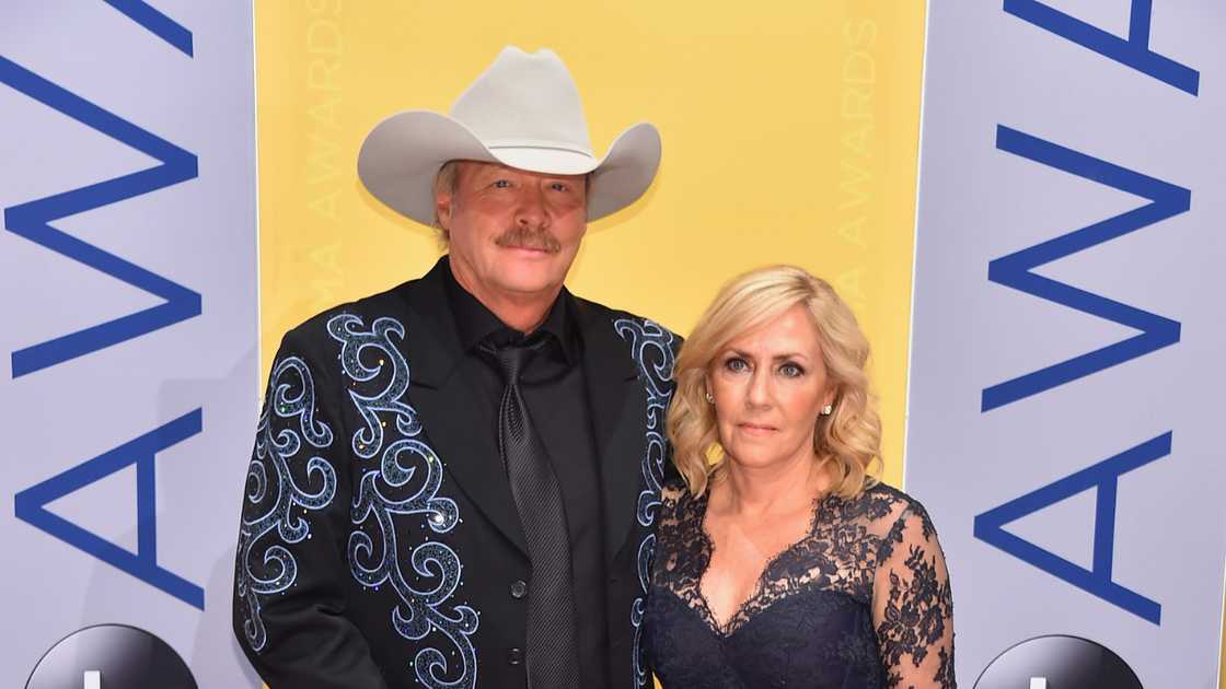 Singer-songwriter Alan Jackson and Denise Jackson at the 50th annual CMA Awards.