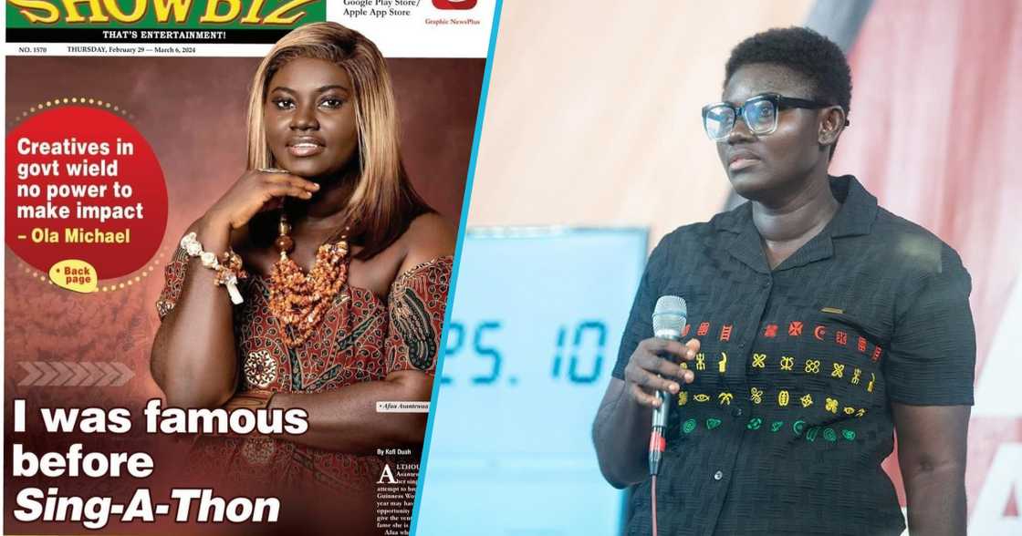 Afua Asantewaa on the cover of Graphic Showbiz Afua Asantewaa on the cover of Graphic Showbiz