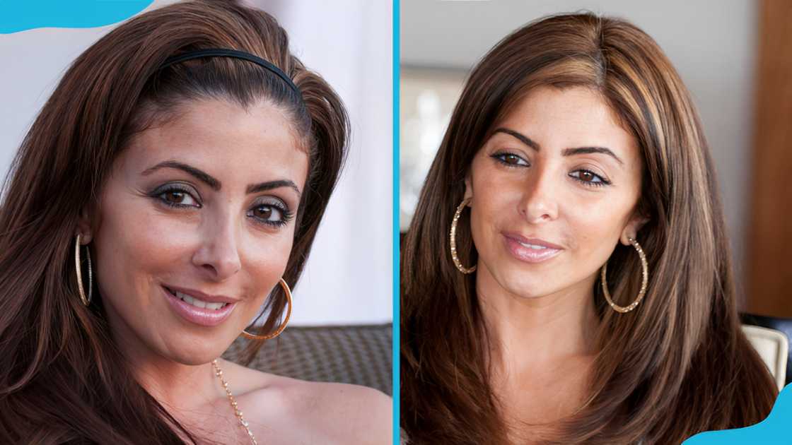 Larsa Pippen before surgery in the RHOM episodes 105 (L) and 104 (R) in 2010