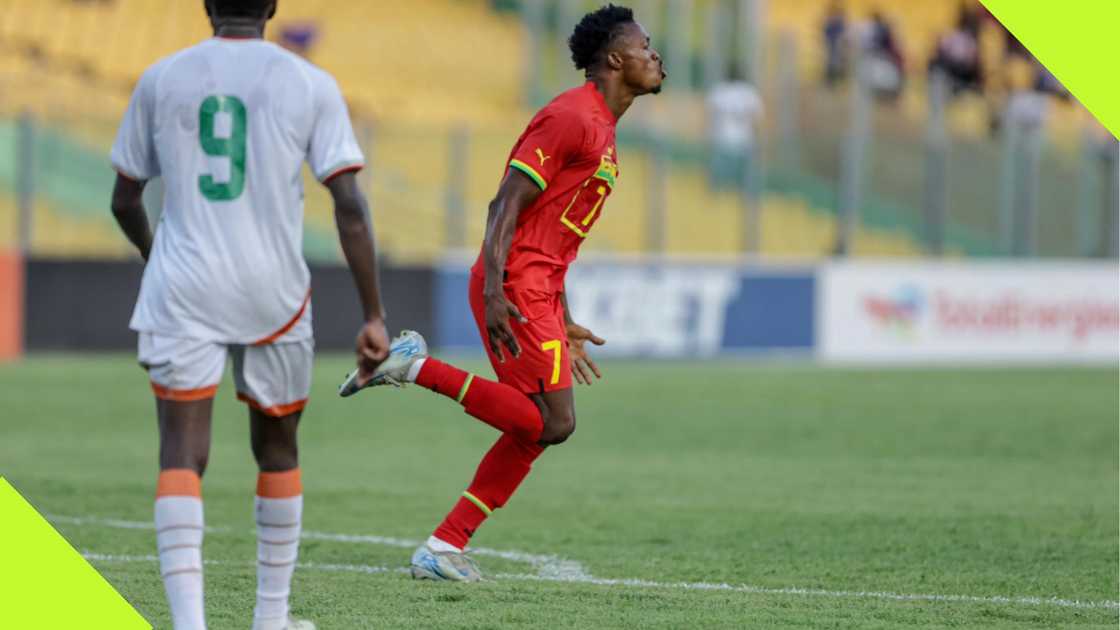 Jerry Afriyie scores for Ghana in Niger defeat.