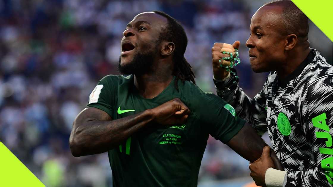 Victor Moses playing for Nigeria at the 2018 FIFA World Cup.