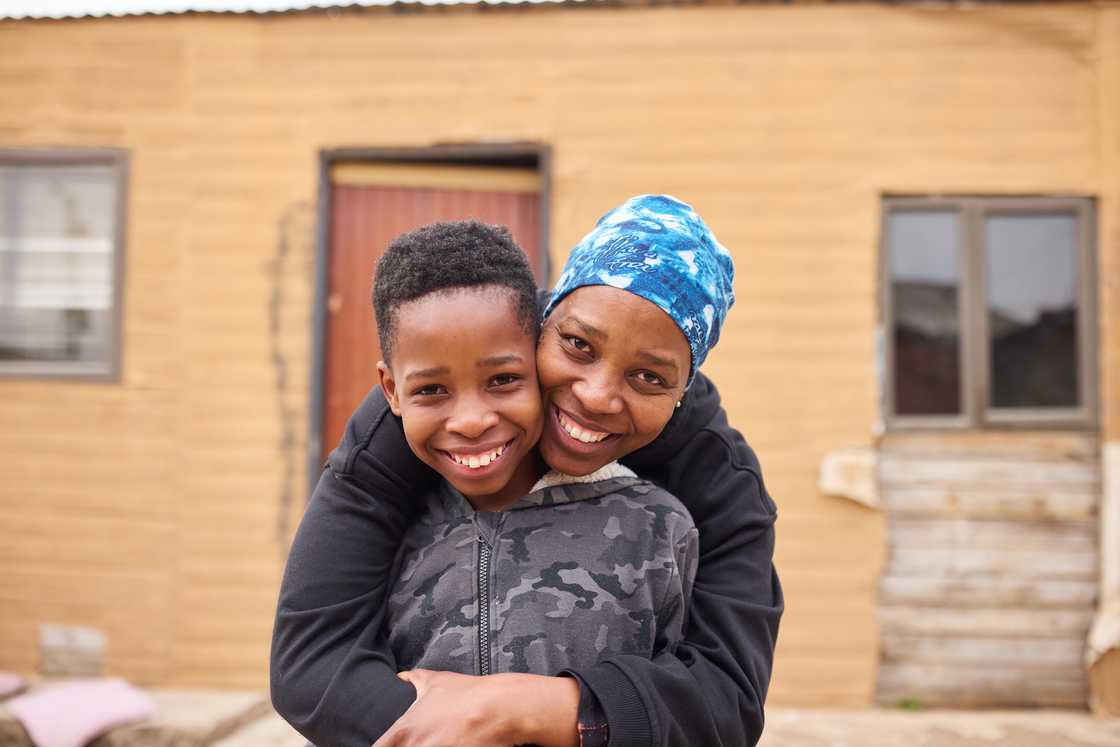 A mother and her son A mother and her son