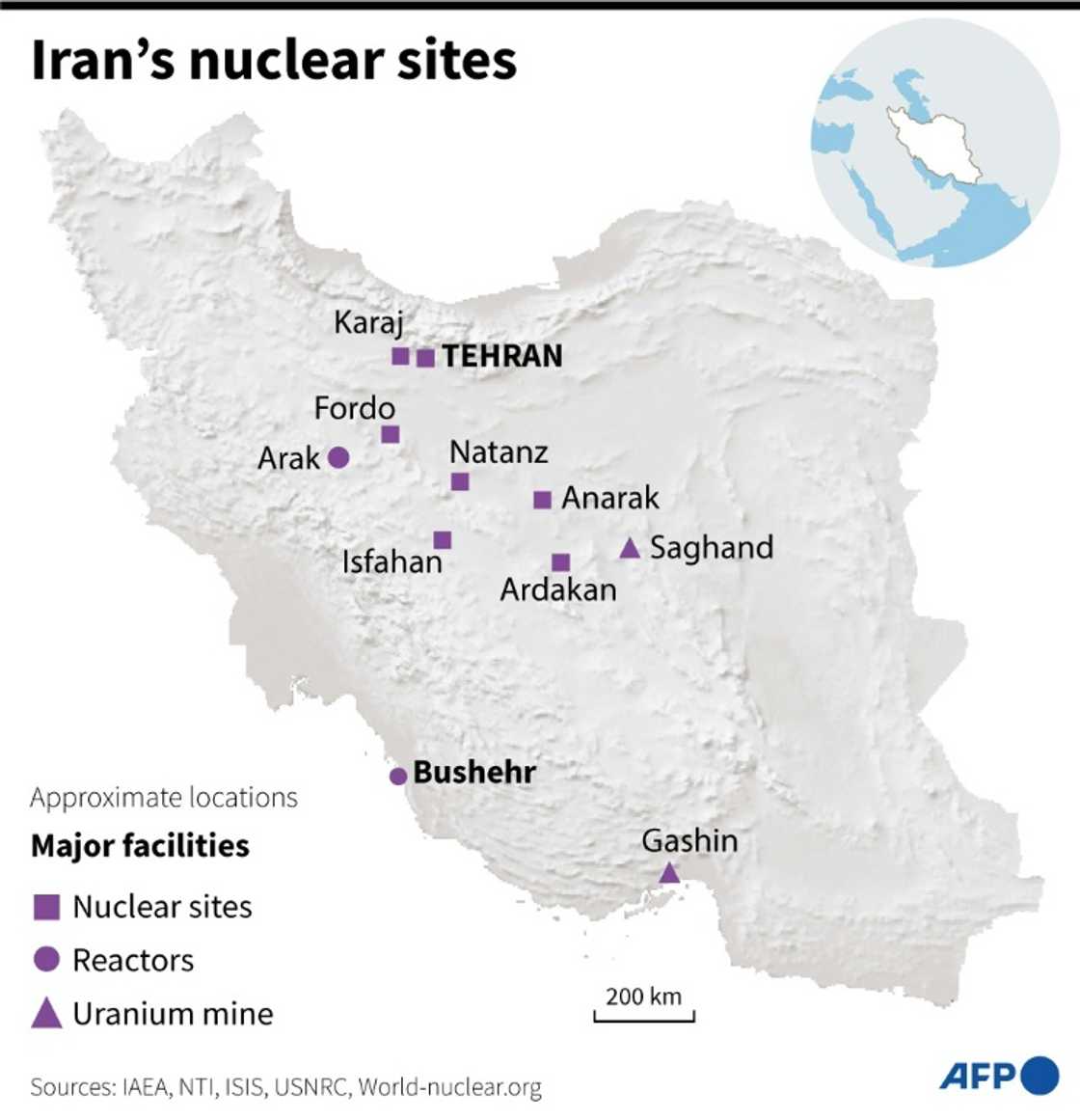 Iran's nuclear sites