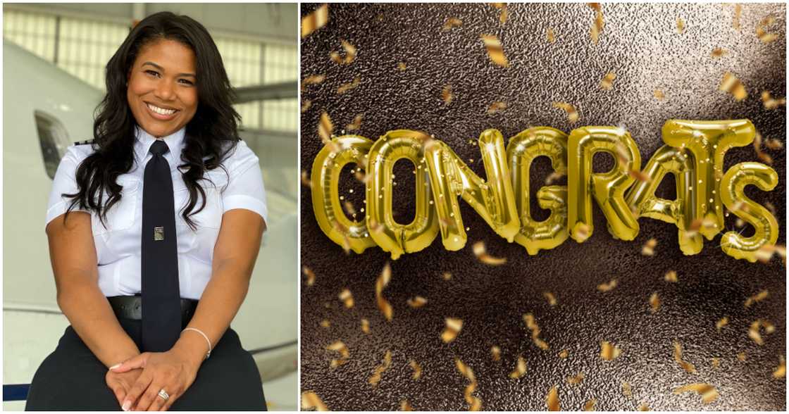 Lady is only Black captain at at CommutAir in US. Lady is only Black captain at at CommutAir in US.