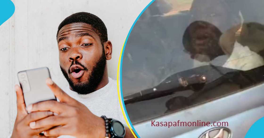 Thief caught in car Thief caught in car